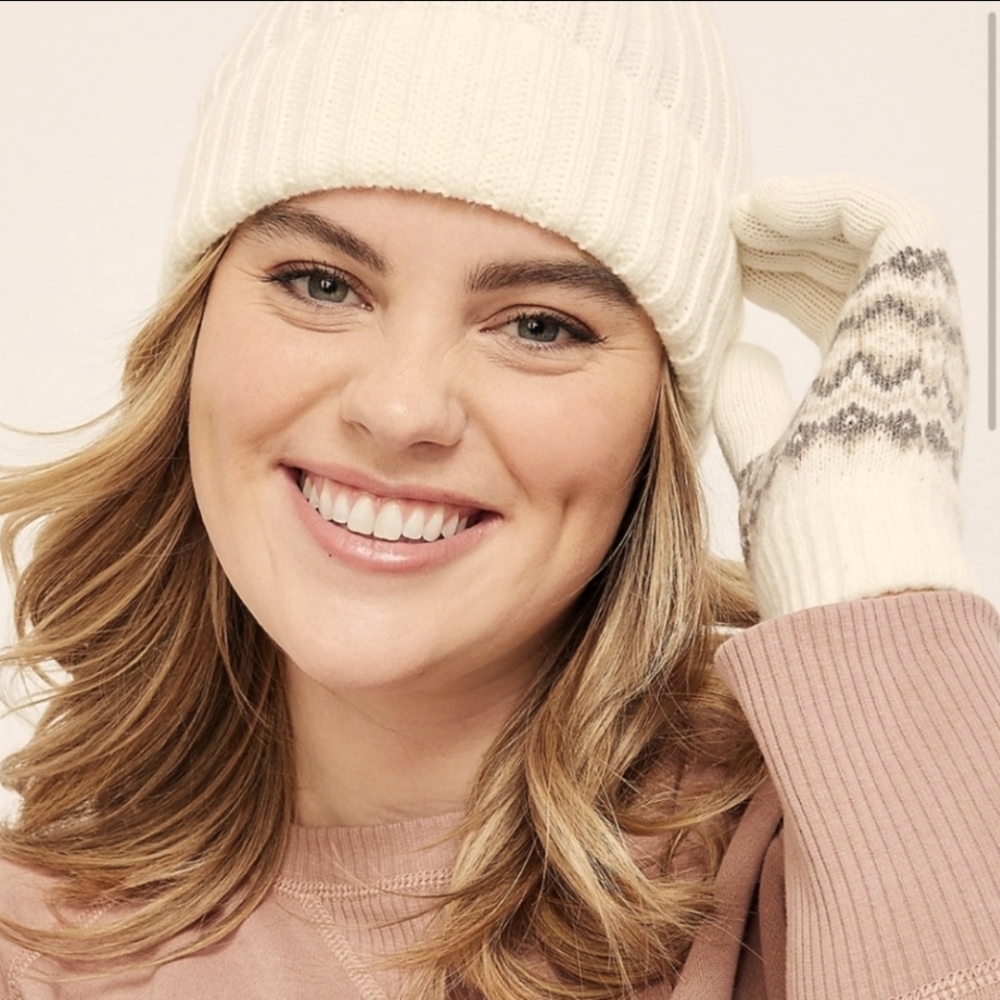 Maurices Beanie Pom Hat And Glove Set